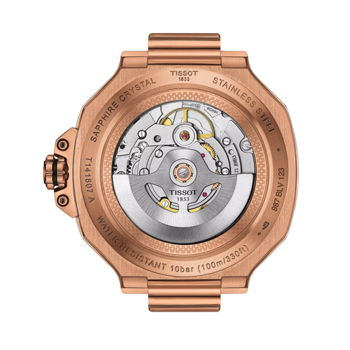 Back view of the watch case Tissot T-Race Powermatic 80 41mm