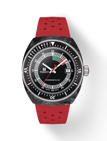 Front view of the watch Tissot Sideral S Powermatic 80 with shadow