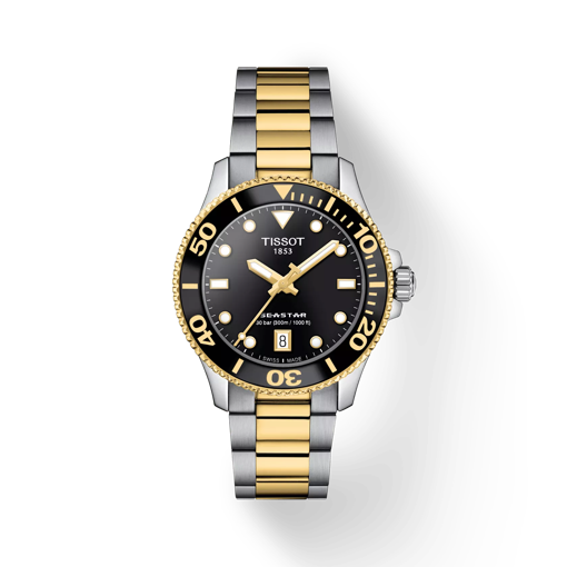 TISSOT シースター 1000 36MM の正面図・影あり