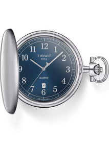 Front view of the watch Tissot Savonnette with shadow
