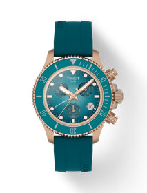 TISSOT シースター 1000 クォーツ クロノグラフ 38mm の正面図・影あり