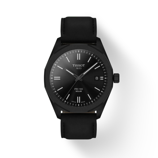 Tissot PRC 100 Solar Quartz 39mm の正面図・影あり