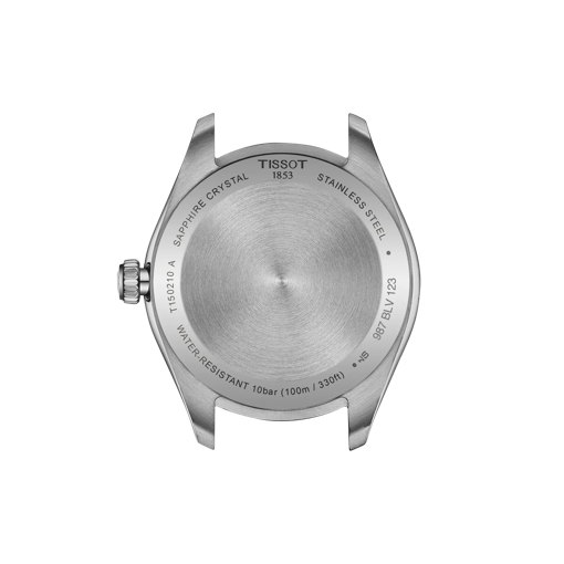 ウォッチケースのバックサイドTISSOT PR 100 34mm