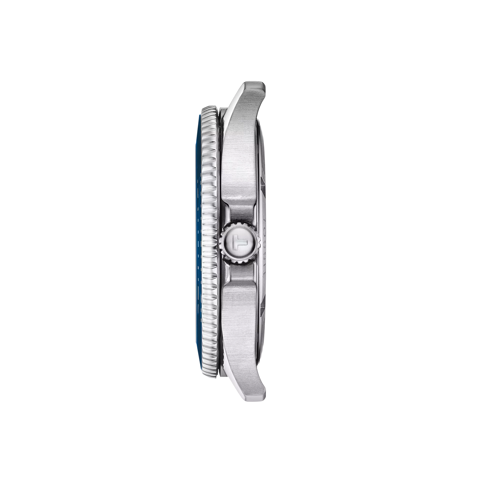 Vue de profil du boîtier de la montre Tissot Seastar 1000 40mm