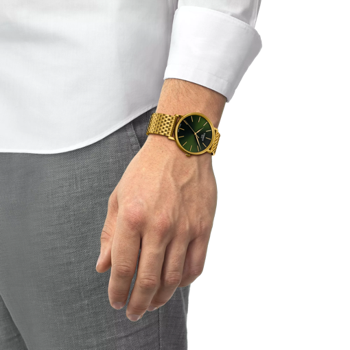 Simulation of the watch Tissot Everytime 40mm on a wrist