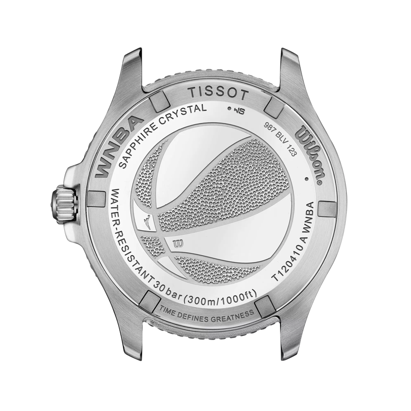 Back view of the watch case Tissot Seastar Wilson WNBA
