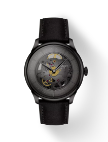 Tissot Chemin Des Tourelles Skeleton の正面図・影あり