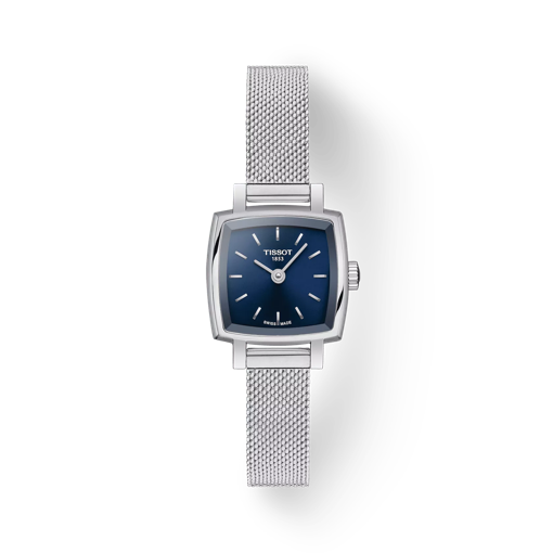 Front view of the watch Tissot Lovely Square with shadow