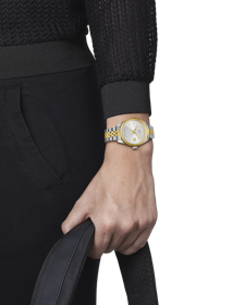 Simulación del reloj Tissot Ballade 34mm en la muñeca