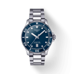 Vue de face de la montre Tissot Seastar 1000 40mm avec ombre