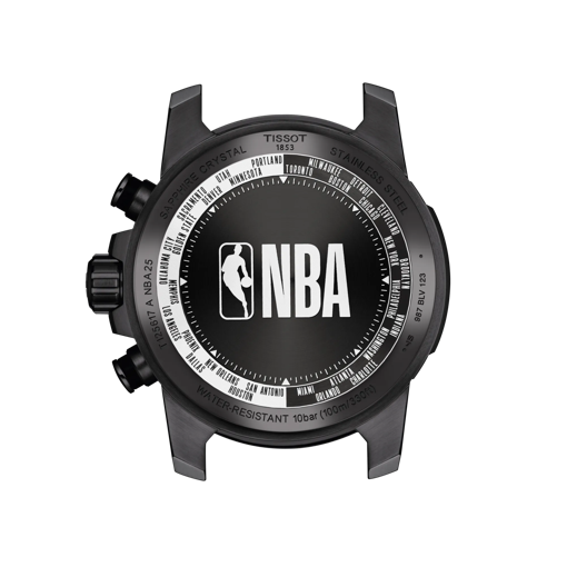 ウォッチケースのバックサイドTissot Supersport NBA Special Edition