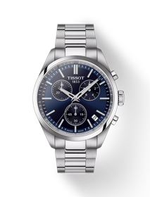 Tissot PR 100 Chronograph の正面図・影あり